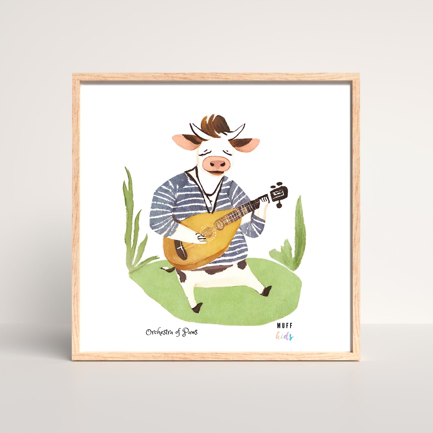 Orchestra of Paws Art Print Poster For Kids