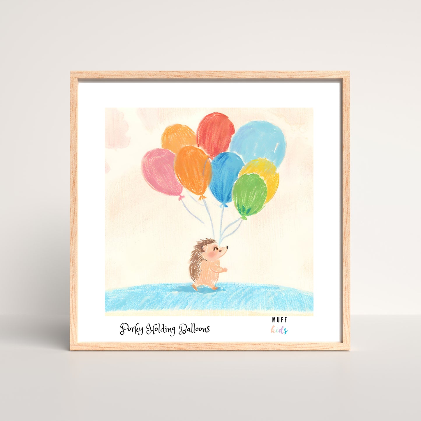 Kids Art Print Design Hedgehog No.1 Poster For Kids