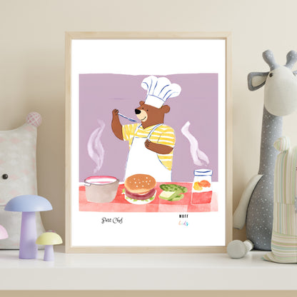 Petit Chef No.15 Art Print Tasarım Çocuk Odası Posteri