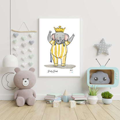 Party Paws Art Print Poster For Kids No.12