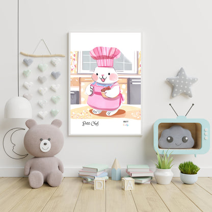 Petit Chef No.4 Art Print Tasarım Çocuk Odası Posteri