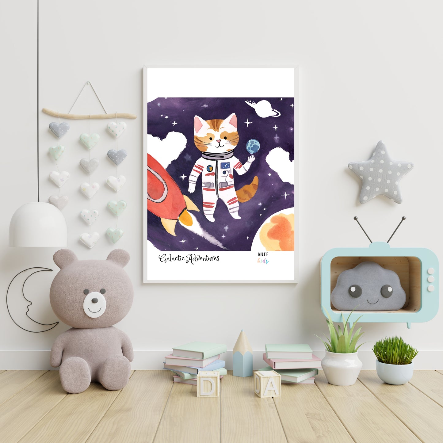 Galactic Adventurers Art Print Poster For Kids No.9