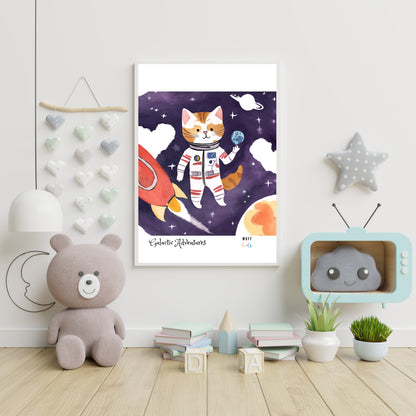 Galactic Adventurers No.9 Art Print Tasarım Çocuk Odası Posteri 