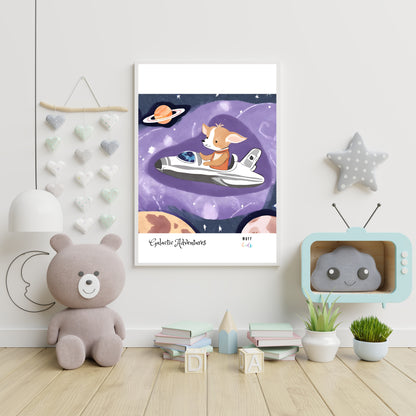 Galactic Adventurers Art Print Poster For Kids No.10