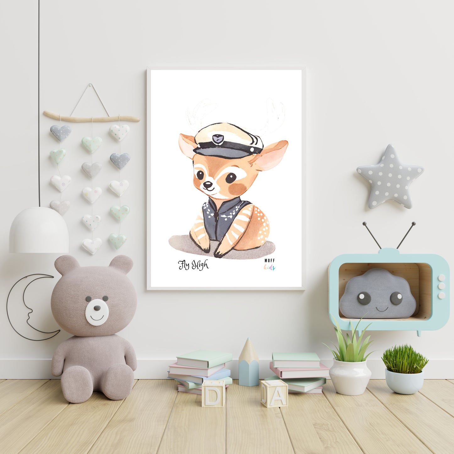 Fly High Animals Art Print Poster For Kids No.3