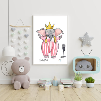 Party Paws Art Print Poster For Kids No.11