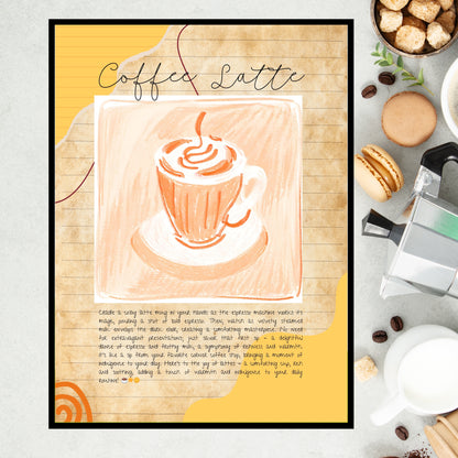 Art Print Design Poster Coffee Latte