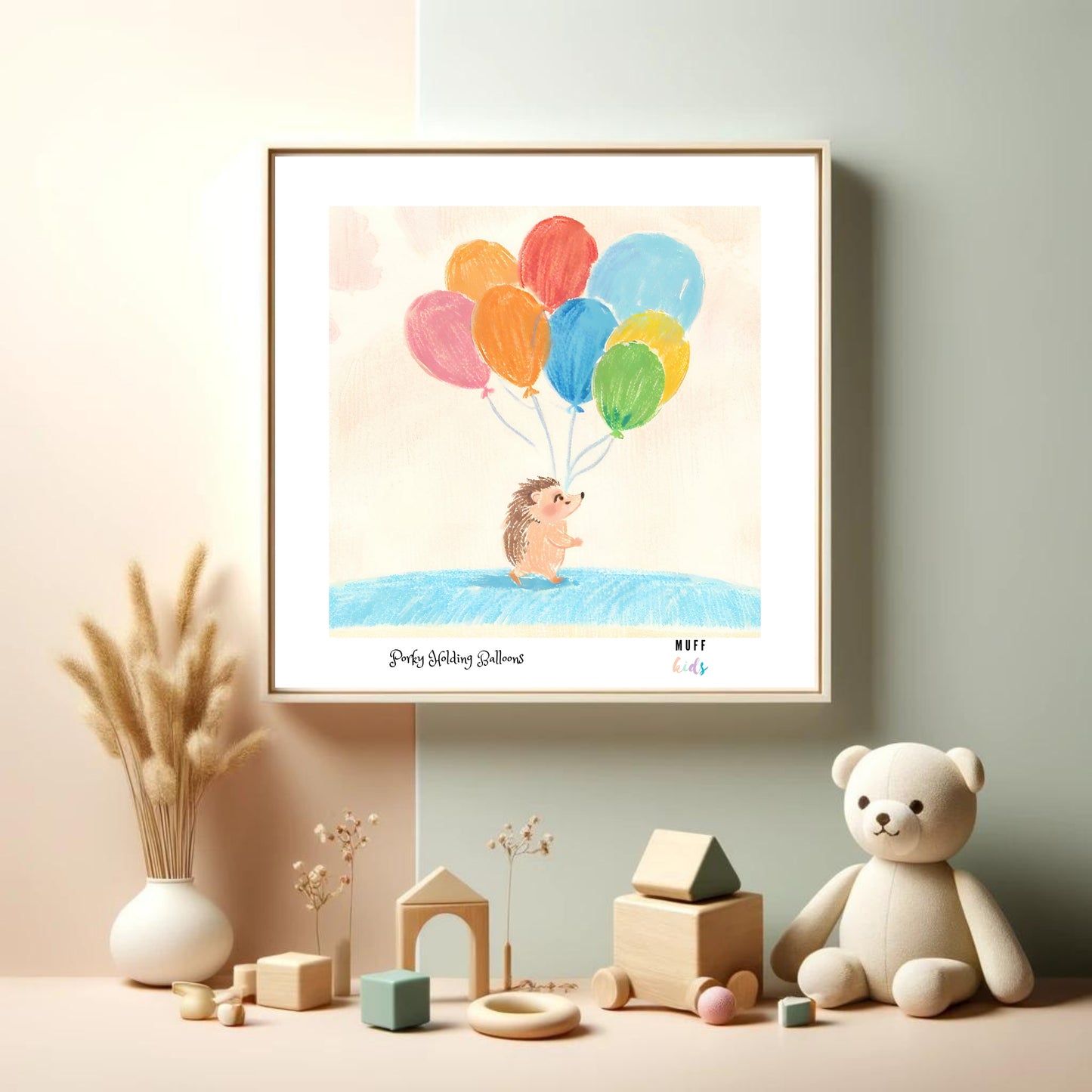 Kids Art Print Design Hedgehog No.1 Poster For Kids