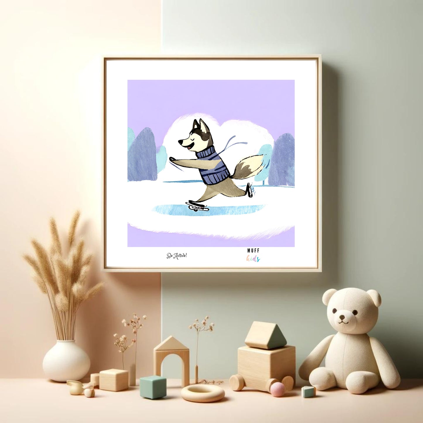 Be Active Animals No.6 Art Print Design Poster For Kids