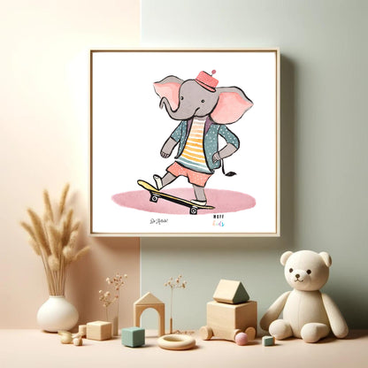 Be Active Animals No.15 Art Print Tasarım Çocuk Odası Posteri