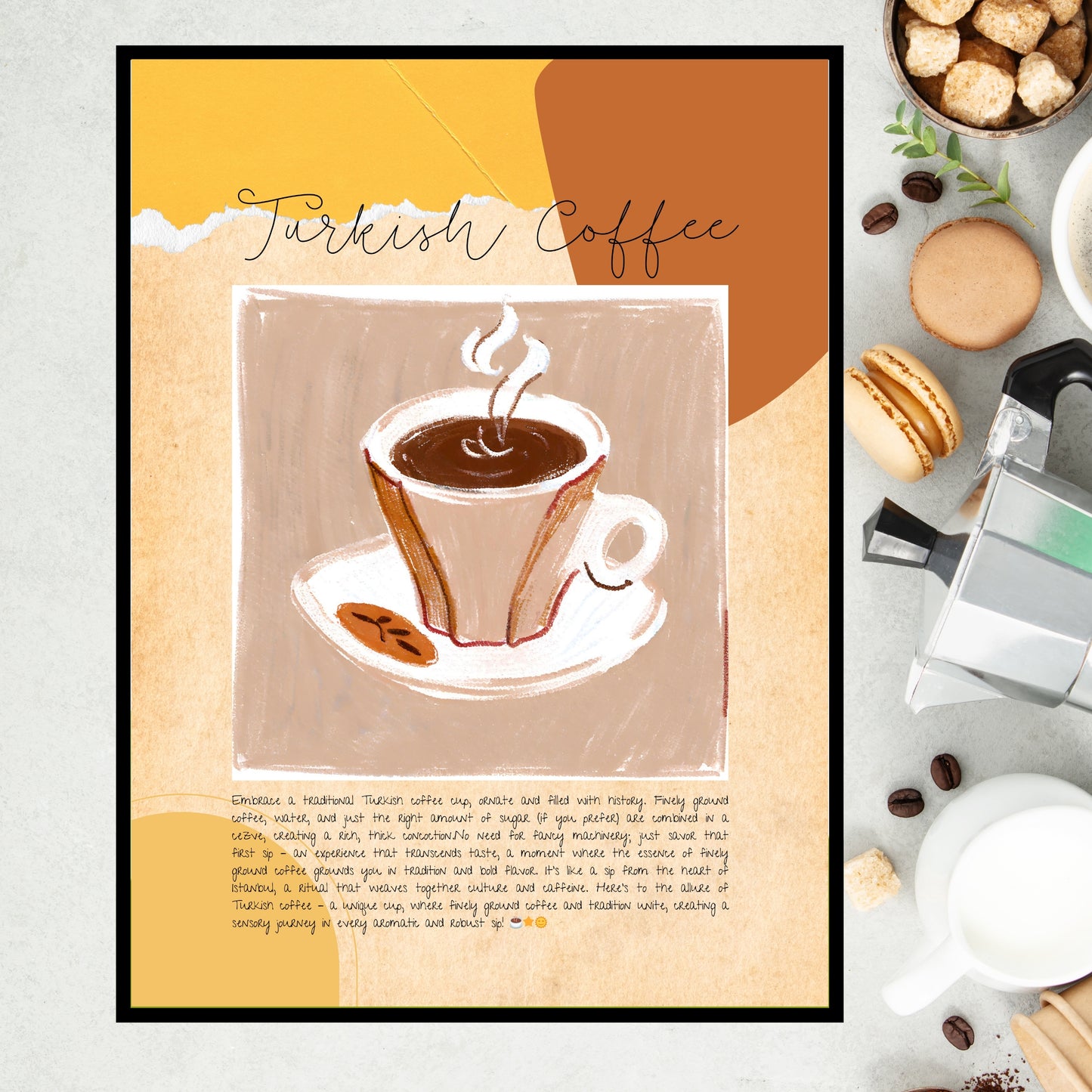 Art Print Design Poster Turkish Coffee