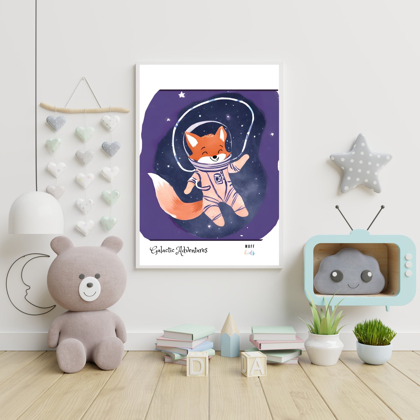 Galactic Adventurers No.3 Art Print Tasarım Çocuk Odası Posteri