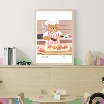 Petit Chef No.17 Art Print Tasarım Çocuk Odası Posteri