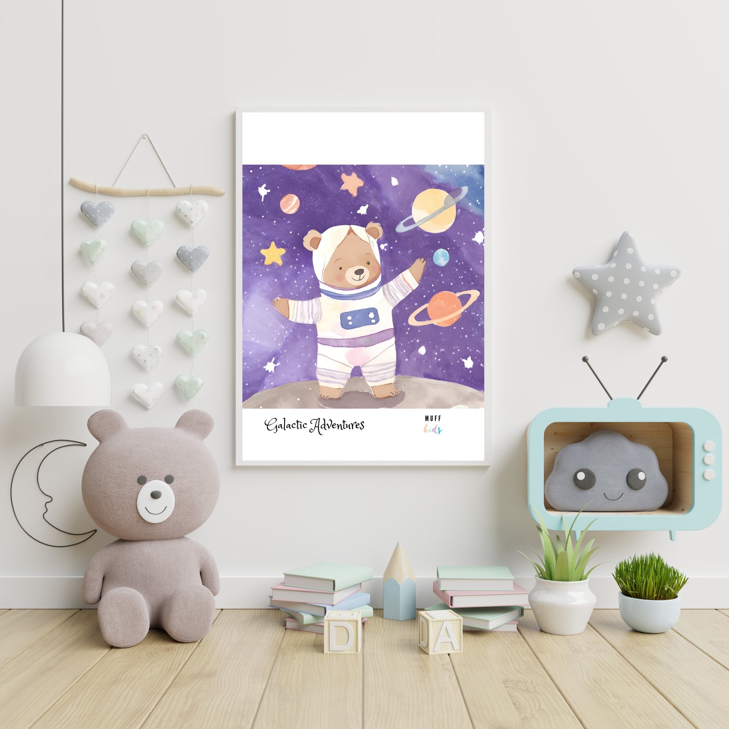 Galactic Adventurers No.16 Art Print Tasarım Çocuk Odası Posteri 