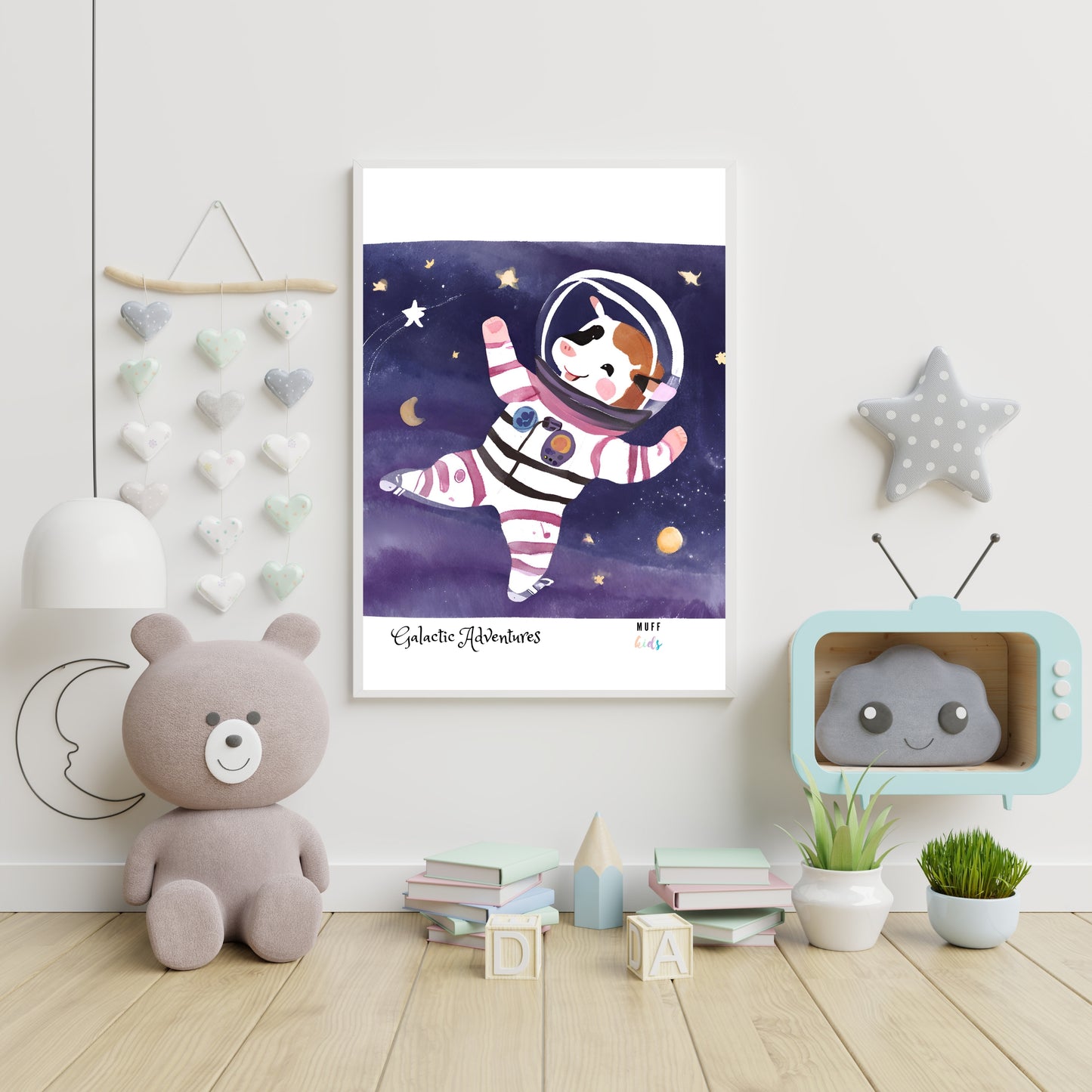 Galactic Adventurers No.2 Art Print Tasarım Çocuk Odası Posteri