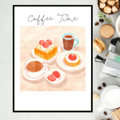 Art Print Design Poster Coffee Time No.2