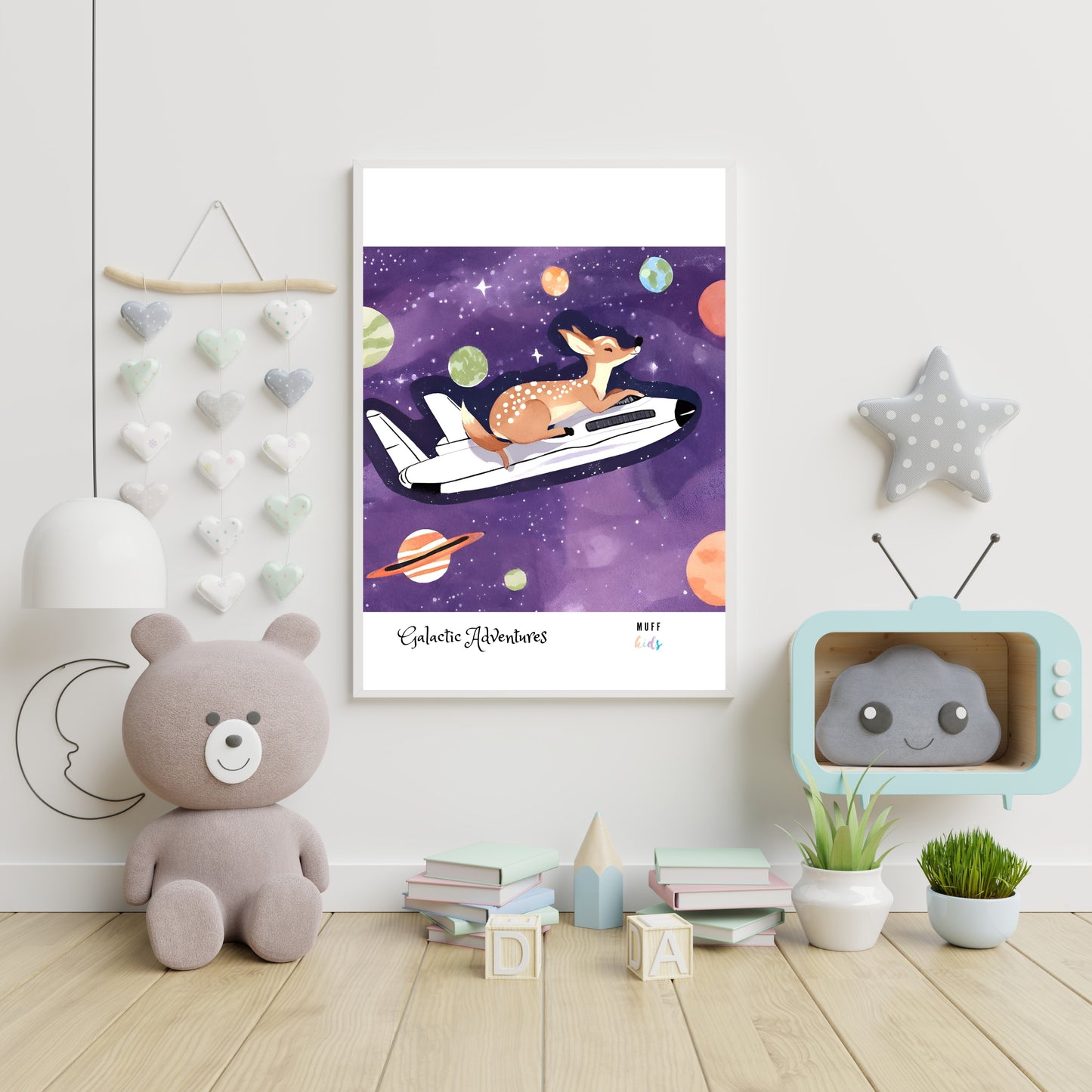 Galactic Adventurers No.12 Art Print Tasarım Çocuk Odası Posteri