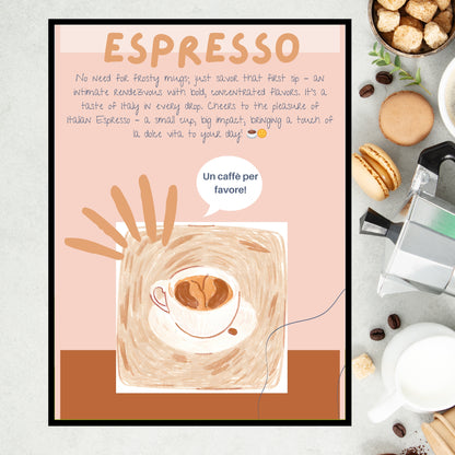 Art Print Design Poster Coffee Espresso No.1