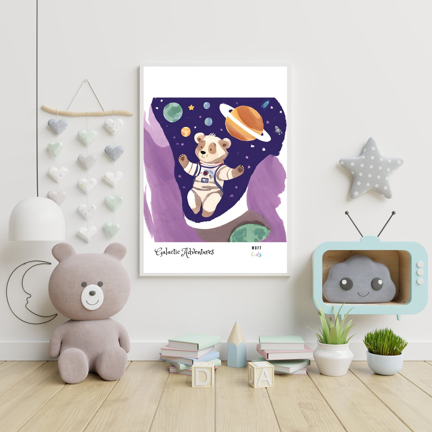 Galactic Adventurers No.13 Art Print Tasarım Çocuk Odası Posteri 