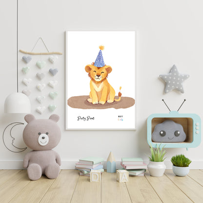 Party Paws Art Print Poster For Kids No.6