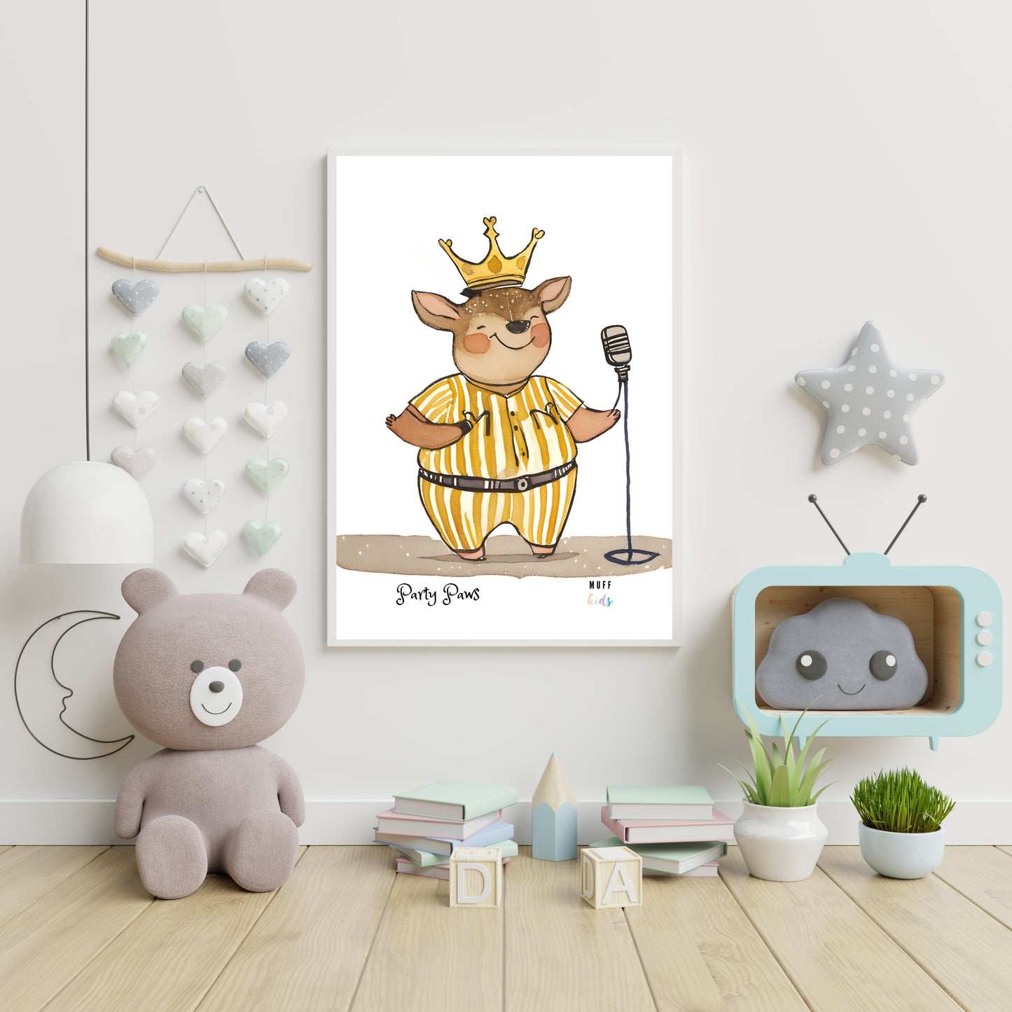 Party Paws No.5 Art Print Tasarım Çocuk Odası Posteri