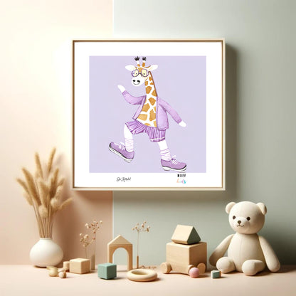 Be Active Animals No.19 Art Print Tasarım Çocuk Odası Posteri