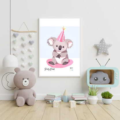 Party Paws No.3 Art Print Tasarım Çocuk Odası Posteri