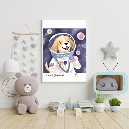 Galactic Adventurers No.8 Art Print Tasarım Çocuk Odası Posteri