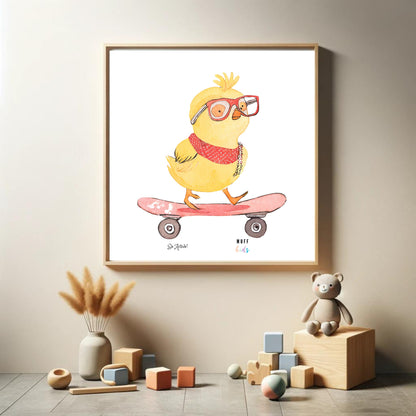 Be Active Animals No.11 Art Print Tasarım Çocuk Odası Posteri