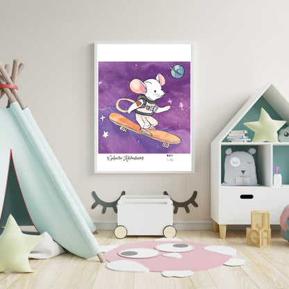 Galactic Adventurers No.6 Art Print Tasarım Çocuk Odası Posteri