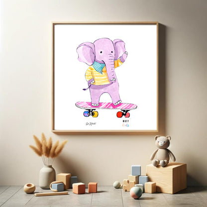 Be Active Animals No.16 Art Print Tasarım Çocuk Odası Posteri