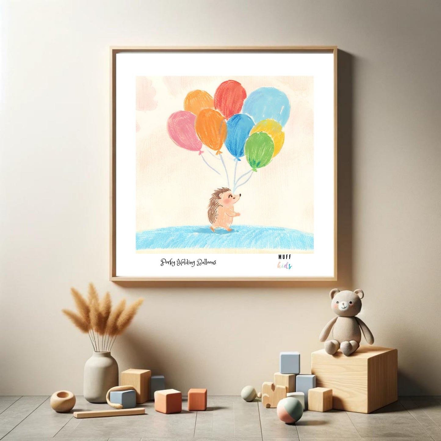 Kids Art Print Design Hedgehog No.1 Poster For Kids