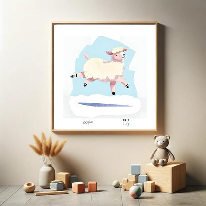 Be Active Animals No.9 Art Print Tasarım Çocuk Odası Posteri