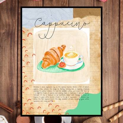 Art Print Design Poster Coffee Cappucino