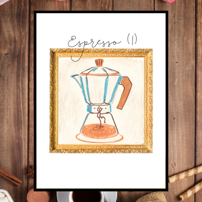 Art Print Design Poster Coffee Espresso No.3