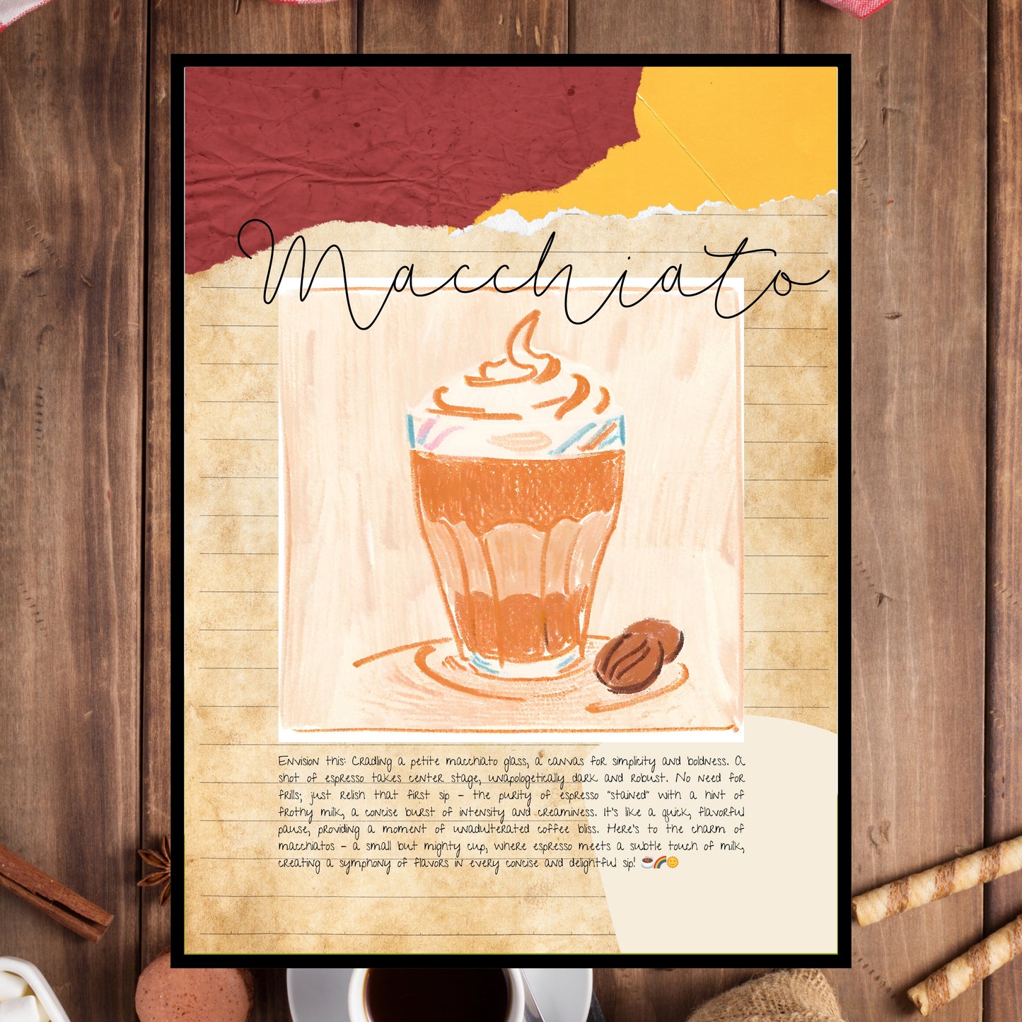 Art Print Design Poster Coffee Macchiato