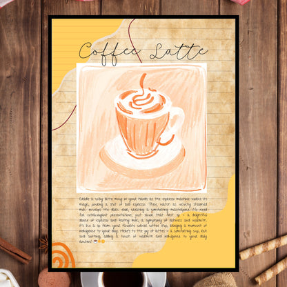 Art Print Design Poster Coffee Latte