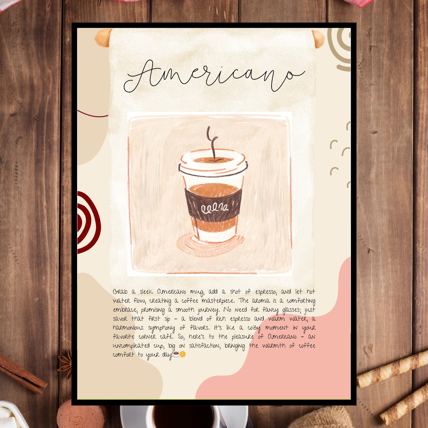 Art Print Design Poster Coffee Americano