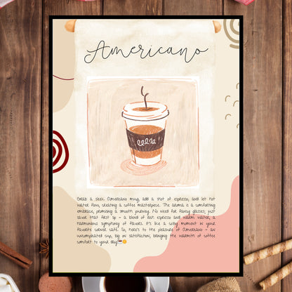 Art Print Design Poster Coffee Americano