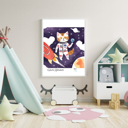 Galactic Adventurers Art Print Poster For Kids No.9