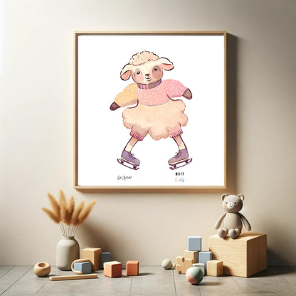 Be Active Animals No.7 Art Print Tasarım Çocuk Odası Posteri