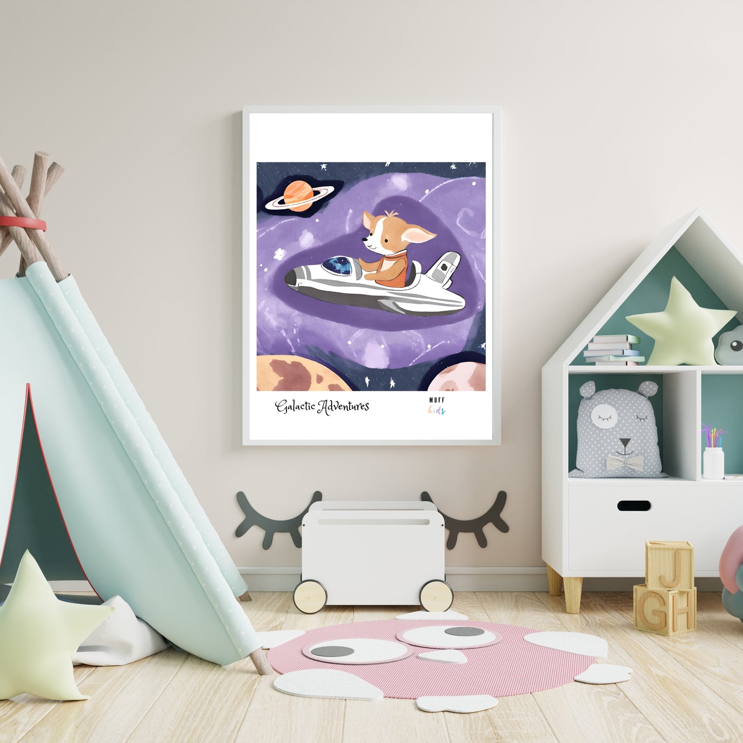 Galactic Adventurers Art Print Poster For Kids No.10