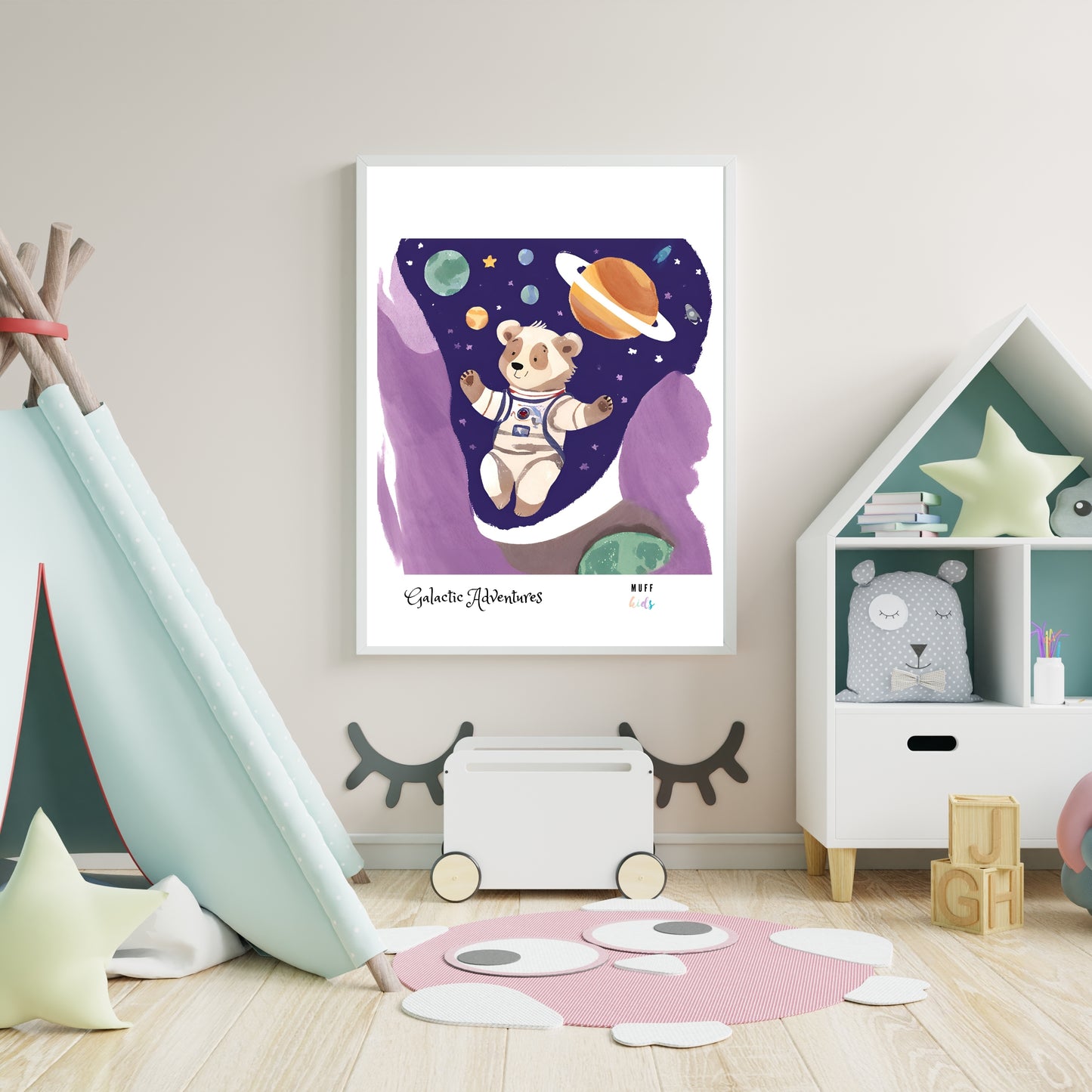 Galactic Adventurers No.13 Art Print Tasarım Çocuk Odası Posteri 