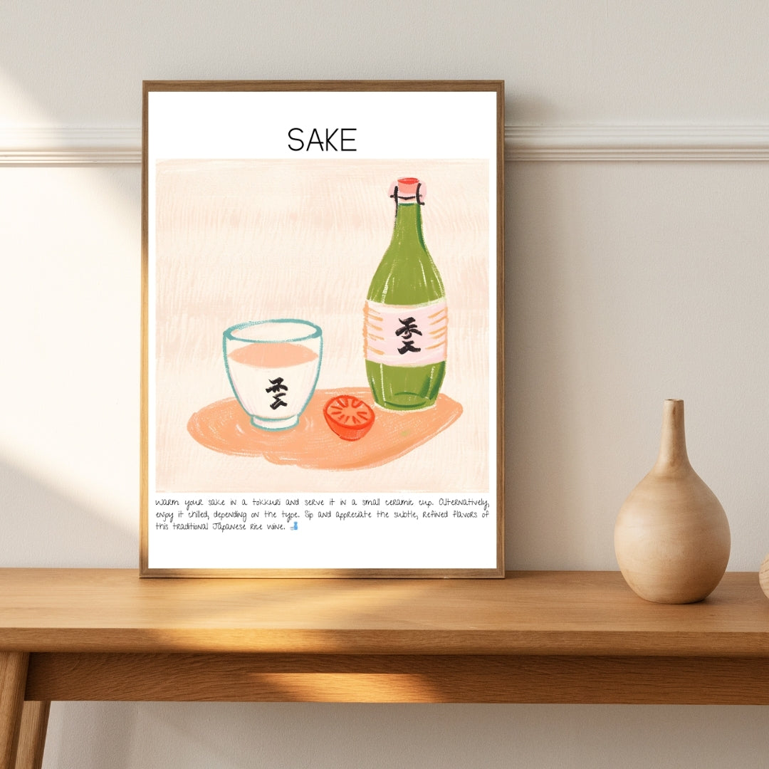 Cocktail Art Print Design Poster Sake Bar Decor