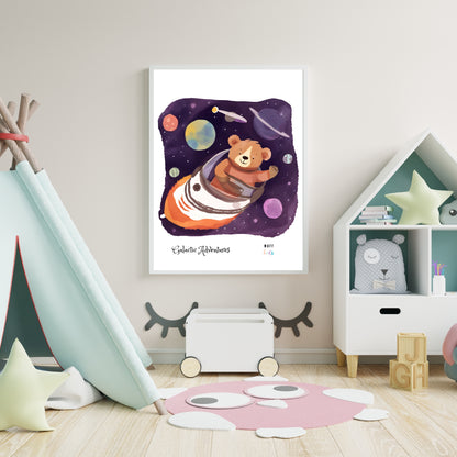 Galactic Adventurers No.14 Art Print Tasarım Çocuk Odası Posteri