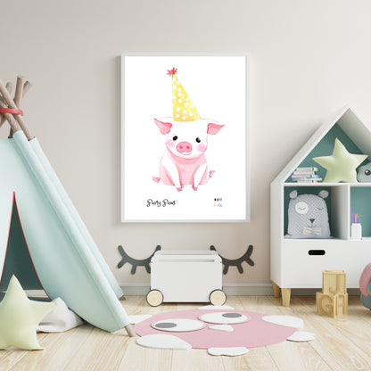 Party Paws No.4 Art Print Tasarım Çocuk Odası Posteri