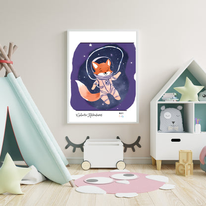 Galactic Adventurers No.3 Art Print Tasarım Çocuk Odası Posteri