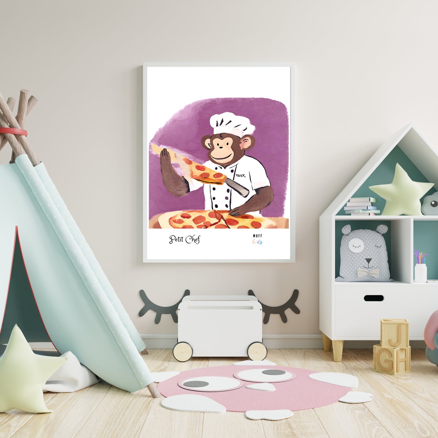 Petit Chef No.10 Art Print Tasarım Çocuk Odası Posteri