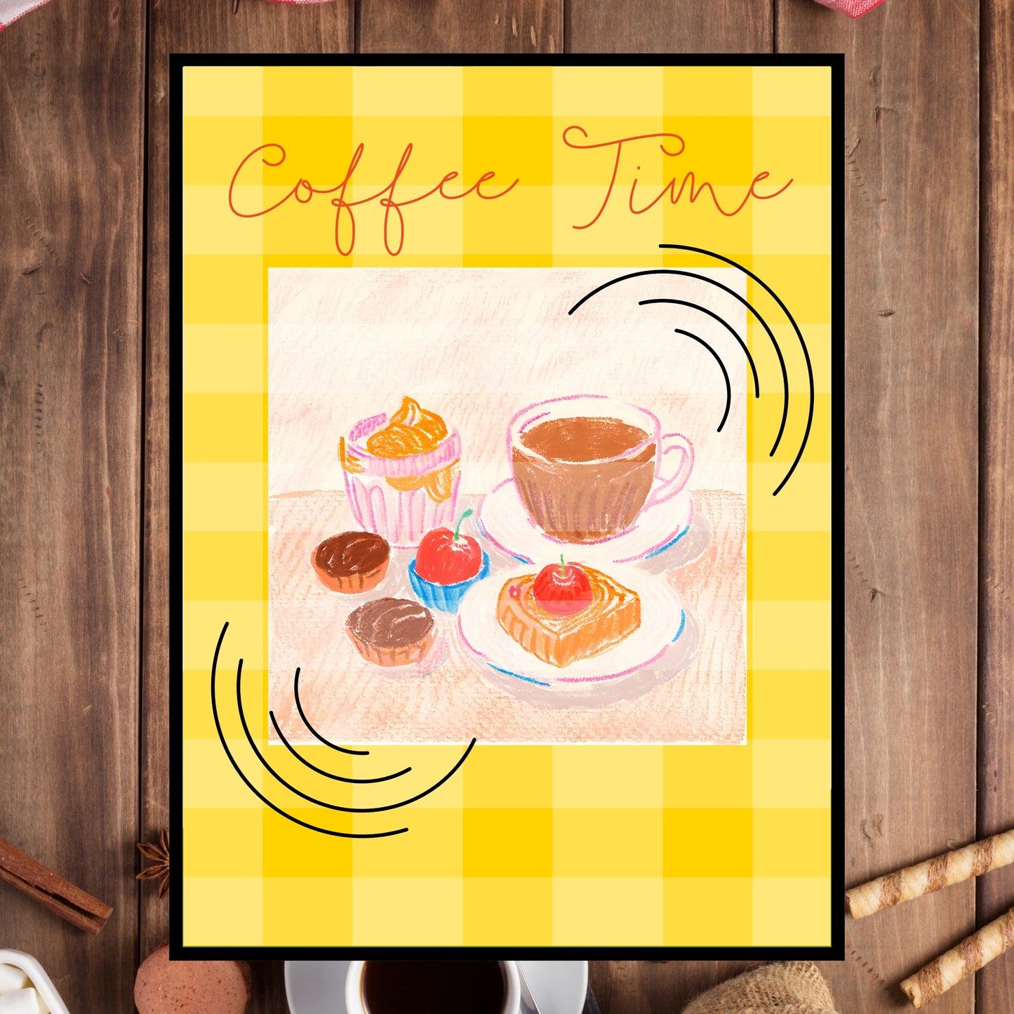 Art Print Design Poster Coffee Time No.1