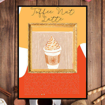 Art Print Design Poster Coffee Toffee Nut Latte